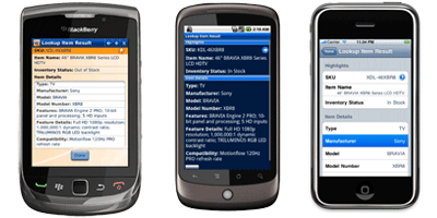 Mobile Dashboard - Smartphone display